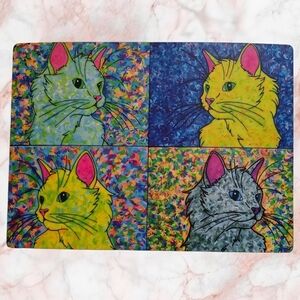 The 4 faces of cats Artwork Magnet
